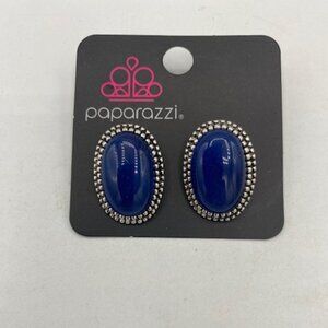Paparazzi Shiny Sediment Blue Post Earrings